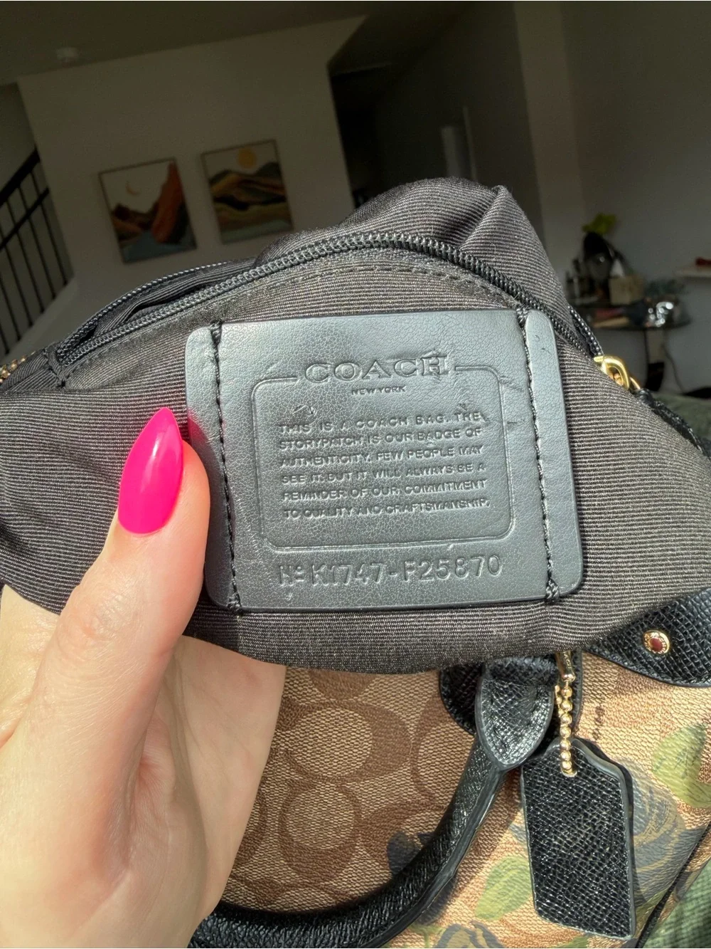 Coach Mini Bennett Satchel in Camo Rose Signature Crossgrain Leather